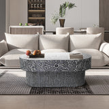 NNEDSZ FLORAL MOTHER OF PEARL COFFEE TABLE