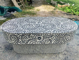 NNEDSZ FLORAL MOTHER OF PEARL COFFEE TABLE