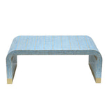 NNEDSZ MOTHER OF PEARL MEDITERRANEAN BREEZE LOW PROFILE COFFEE TABLE