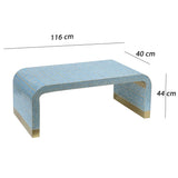 NNEDSZ MOTHER OF PEARL MEDITERRANEAN BREEZE LOW PROFILE COFFEE TABLE