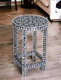 NNEDSZ MOTHER OF PEARL MONOCHROME SPLENDOUR SIDE TABLE