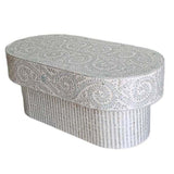 NNEDSZ MOTHER OF PEARL SERENITY OVAL PEARL COFFEE TABLE