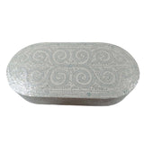 NNEDSZ MOTHER OF PEARL SERENITY OVAL PEARL COFFEE TABLE