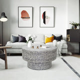 NNEDSZ DIAMOND MOTHER OF PEARL COFFEE TABLE BLACK