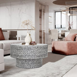 NNEDSZ DIAMOND MOTHER OF PEARL COFFEE TABLE BLACK