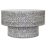 NNEDSZ DIAMOND MOTHER OF PEARL COFFEE TABLE BLACK
