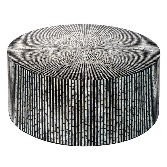NNEDSZ CORDELIA ROUND MOTHER OF PEARL COFFEE TABLE