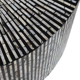 NNEDSZ CORDELIA ROUND MOTHER OF PEARL COFFEE TABLE