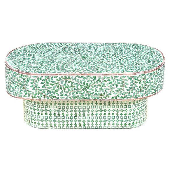 NNEDSZ AMELIA OVAL MOTHER OF PEARL COFFEE TABLE