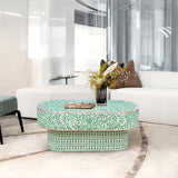 NNEDSZ AMELIA OVAL MOTHER OF PEARL COFFEE TABLE