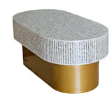 NNEDSZ MOTHER OF PEARL OPULENT ELEGANCE OVAL COFFEE TABLE