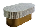 NNEDSZ MOTHER OF PEARL OPULENT ELEGANCE OVAL COFFEE TABLE