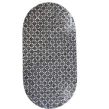 NNEDSZ MOTHER OF PEARL EBONY MOSAIC OVAL COFFEE TABLE