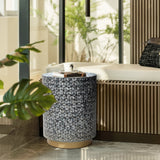 NNEDSZ BLAKE CIRCULAR SHELL STOOL/SIDE TABLE