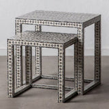 NNEDSZ CLAIRE SHELL INLAY NESTING TABLES