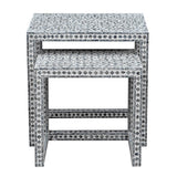 NNEDSZ CLAIRE SHELL INLAY NESTING TABLES