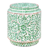 NNEDSZ MIRANDA CYLINDER TURQUOISE SHELL INLAY TABLE/STOOL
