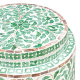 NNEDSZ MIRANDA CYLINDER TURQUOISE SHELL INLAY TABLE/STOOL