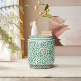 NNEDSZ MIRANDA CYLINDER TURQUOISE SHELL INLAY TABLE/STOOL