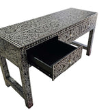 NNEDSZ MOTHER OF PEARL OPULENT 3 DRAWER CONSOLE TABLE