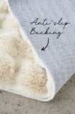 NNEDSZ Bubble Washable Rug - Natural 100X100Cm
