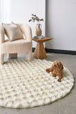 NNEDSZ Bubble Washable Rug - Natural 150X150Cm