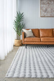 NNEDSZ Bubble Washable Rug - Silver 160X100Cm