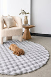 NNEDSZ Bubble Washable Rug - Silver 200X200Cm