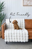 NNEDSZ Bubble Washable Rug - White 220X150Cm
