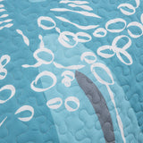 NNEDSZ Vintage Delicate Teal floaral Pattern 3 Pc Bedspread & Pillow Cover Set
