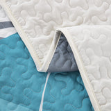 NNEDSZ Vintage Delicate Teal floaral Pattern 3 Pc Bedspread & Pillow Cover Set