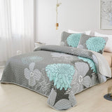 NNEDSZ Luxurious Soft matty floral 3 Pc Bedspread & Pillow Cover Set