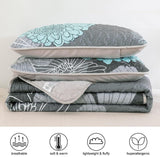 NNEDSZ Luxurious Soft matty floral 3 Pc Bedspread & Pillow Cover Set