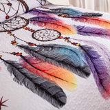 NNEDSZ Radiant dreamcatcher white cultural 3 Pc Bedspread & Pillow Cover Set