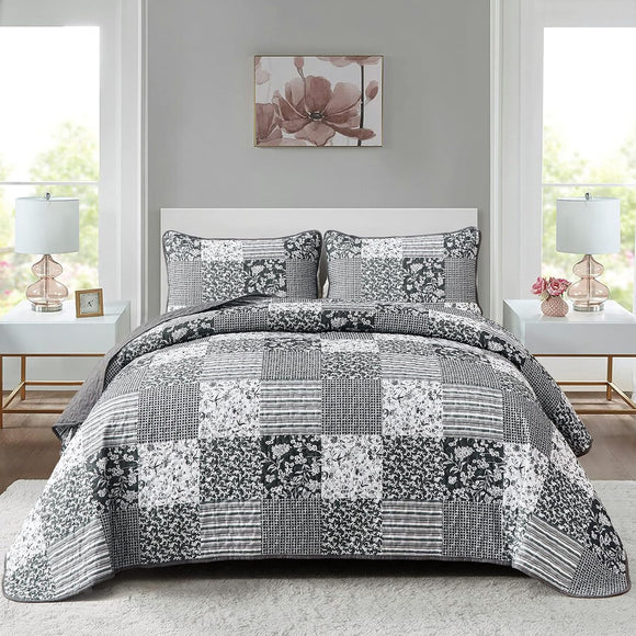 NNEDSZ Timeless Peony Graceful Breathable 3 Pc Bedspread & Pillow Cover Set