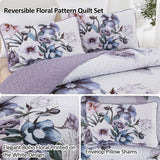 NNEDSZ Romantic Wildflower Soft Cozy 3 Pc Bedspread & Pillow Cover Set
