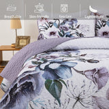 NNEDSZ Romantic Wildflower Soft Cozy 3 Pc Bedspread & Pillow Cover Set