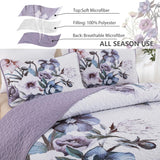 NNEDSZ Romantic Wildflower Soft Cozy 3 Pc Bedspread & Pillow Cover Set