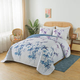 NNEDSZ Ornate Vintage Lace purple blue3 Pc Bedspread & Pillow Cover Set