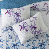 NNEDSZ Ornate Vintage Lace purple blue3 Pc Bedspread & Pillow Cover Set