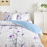 NNEDSZ Dreamy Floral Pastel Elegant 3 Pc Bedspread & Pillow Cover Set