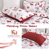NNEDSZ Snowflake Pattern nordic Christmas Queen Bedspread Set