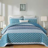 NNEDSZ Classic Hydrangea Soft Quilted 3 Pc Bedspread & Pillow Cover Set