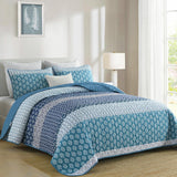 NNEDSZ Classic Hydrangea Soft Quilted 3 Pc Bedspread & Pillow Cover Set
