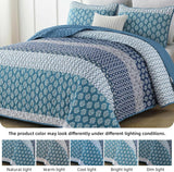 NNEDSZ Classic Hydrangea Soft Quilted 3 Pc Bedspread & Pillow Cover Set
