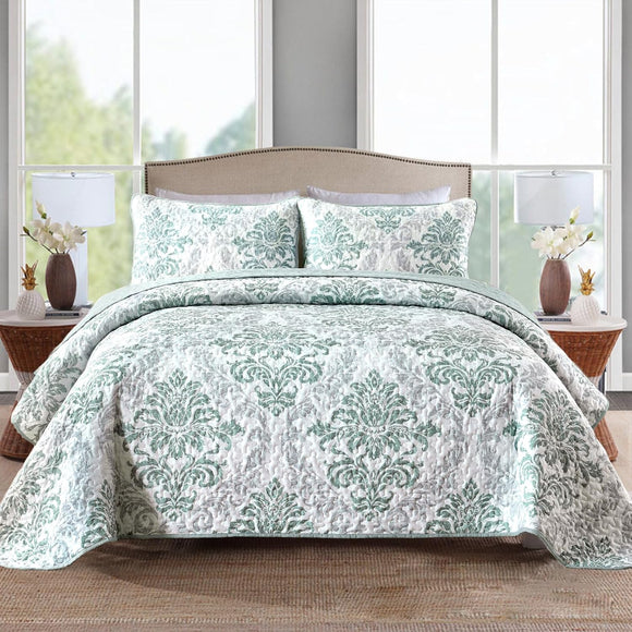 NNEDSZ Minimalist Sleek Textured 3 Pc Bedspread & Pillow Cover Set