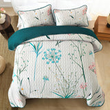 NNEDSZ Soft floaral Orchid Dream 3 Pc Bedspread & Pillow Cover Set