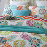 NNEDSZ Embroidered Regal Lily Pattern 3 Pc Bedspread & Pillow Cover Set