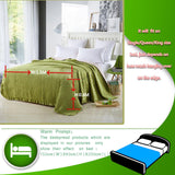 NNEDSZ Embroidered Regal Lily Pattern 3 Pc Bedspread & Pillow Cover Set