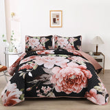 NNEDSZ Botanical Evergreen Floral Cozy 3 Pc Bedspread & Pillow Cover Set